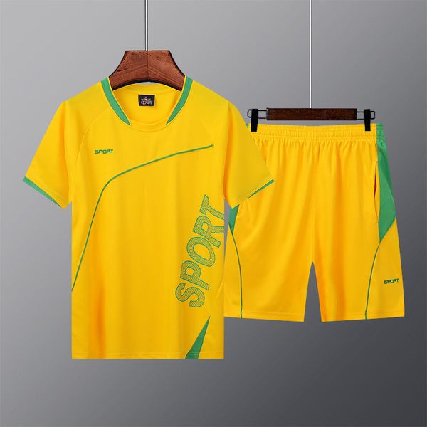 yellow summer new sports and leisure short-sleeved shorts suit men's loose large size running fitness training quick-drying breathable, Black;yellow
yellow summer new sports and leisure short-sleeved shorts suit men's loose large size running fitness training quick-drying breathable, Black;yellow