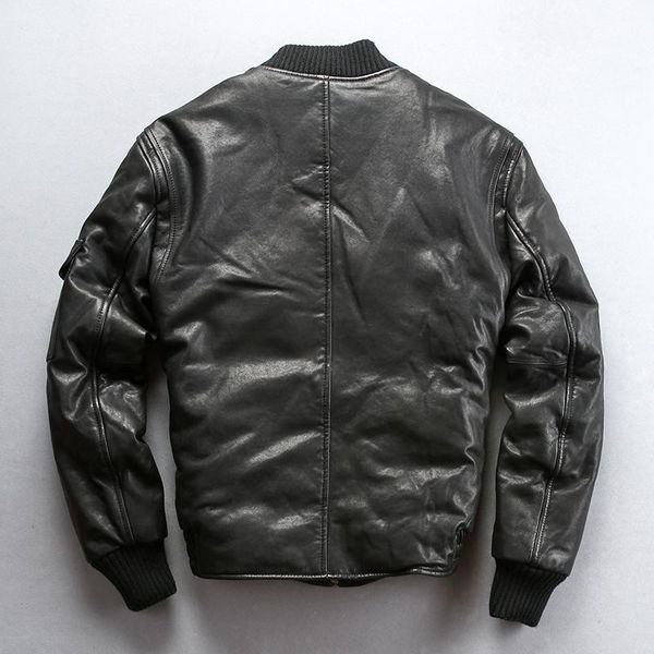 men's leather & faux 2021 winter down stand collar sheepskin genuine jacket men safary style real coat male, Black
men's leather & faux 2021 winter down stand collar sheepskin genuine jacket men safary style real coat male, Black