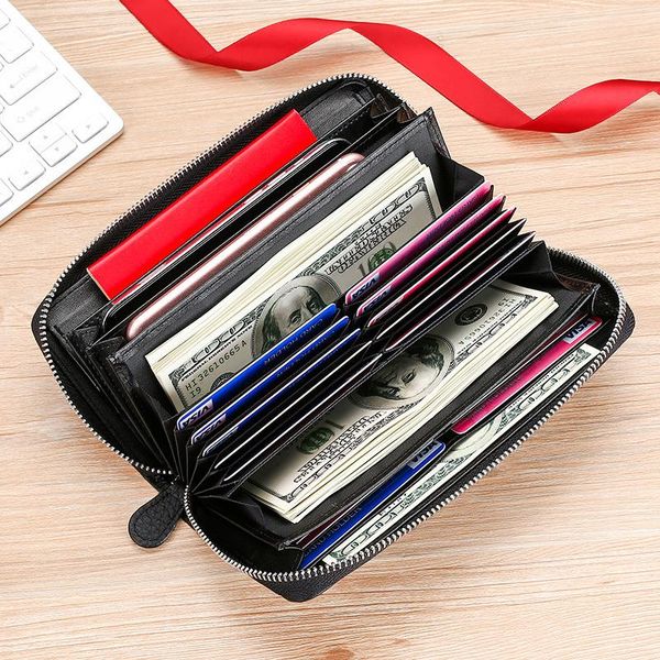 wallets large capacity genuine leather long wallet for men women rfid passport office business money purse cowhide clutch bag, Red;black
wallets large capacity genuine leather long wallet for men women rfid passport office business money purse cowhide clutch bag, Red;black