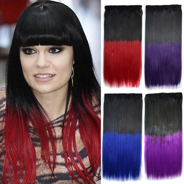 synthetic wigs  5 clips hair ombre long straight clip in false blonde pieces for women, Black
synthetic wigs  5 clips hair ombre long straight clip in false blonde pieces for women, Black