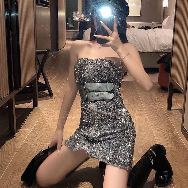 casual dresses ewsfv 2021 autumn women solid sequined skinny dress temperament waist-controlled series belt zipper bottoming, Black;gray
casual dresses ewsfv 2021 autumn women solid sequined skinny dress temperament waist-controlled series belt zipper bottoming, Black;gray