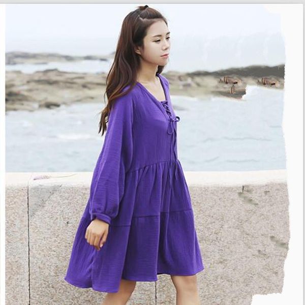 casual dresses women summer cotton linen dress 15 color long sleeve autumn loose black pink red white green purple, Black;gray
casual dresses women summer cotton linen dress 15 color long sleeve autumn loose black pink red white green purple, Black;gray