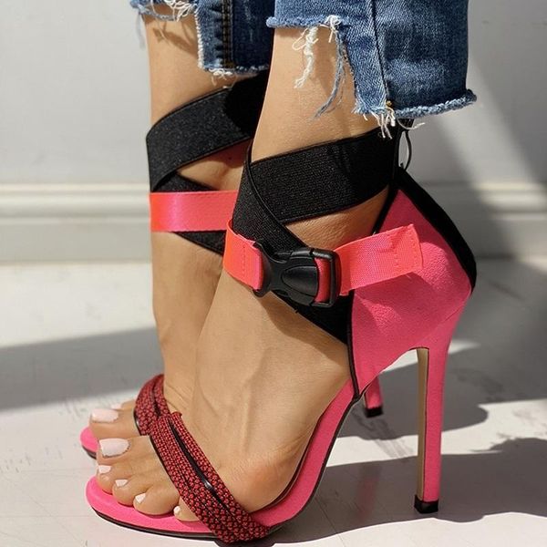 sandals women high heels summer gladiator buckle strap open toe ladies shoes patchwork stiletto platform party, Black
sandals women high heels summer gladiator buckle strap open toe ladies shoes patchwork stiletto platform party, Black