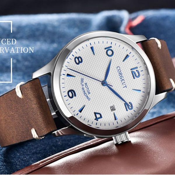 wristwatches sapphire crystal japan miyota automatic men watch luxury brand sport design male clock leather mechanical wristwatc, Slivery;brown
wristwatches sapphire crystal japan miyota automatic men watch luxury brand sport design male clock leather mechanical wristwatc, Slivery;brown
