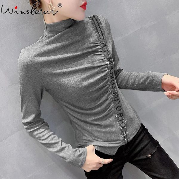 women's t-shirt spring fall european clothes girl fashion drape shiny letter diamonds cotton women asymmetrical tees t0d407a, White
women's t-shirt spring fall european clothes girl fashion drape shiny letter diamonds cotton women asymmetrical tees t0d407a, White