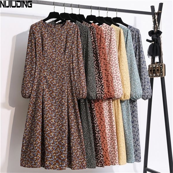 nijiuding new floral printed chiffon dresses women's autumn long-sleeved o-neck high waist slim long dress vintage vestidos 210309, Black;gray
nijiuding new floral printed chiffon dresses women's autumn long-sleeved o-neck high waist slim long dress vintage vestidos 210309, Black;gray