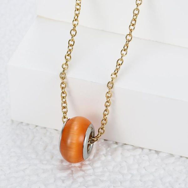 pendant necklaces fashion geometric round gold chain necklace creative female purple orange jewelry stainless steel accessories, Silver
pendant necklaces fashion geometric round gold chain necklace creative female purple orange jewelry stainless steel accessories, Silver