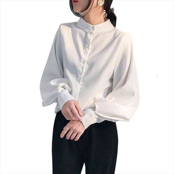 ladies lantern sleeve blouse women autumn winter stand collar office lady work solid vintage blouse female blusas, White
ladies lantern sleeve blouse women autumn winter stand collar office lady work solid vintage blouse female blusas, White