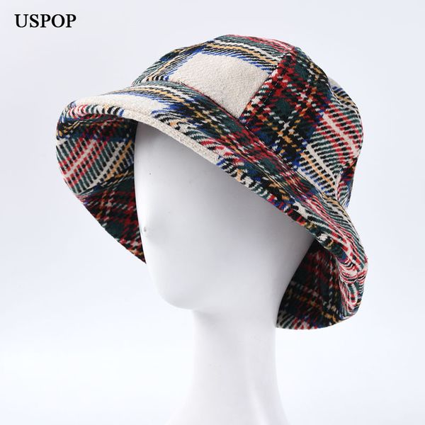 2021 new winter hat women plaid short brim vintage bucket female thick warm hats mlfq, Blue;gray
2021 new winter hat women plaid short brim vintage bucket female thick warm hats mlfq, Blue;gray