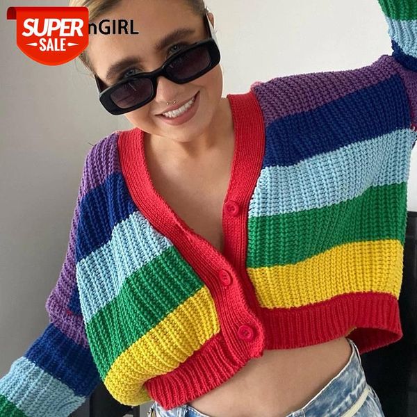 heyoungirl rainbow striped cropped cardigan women korean fashion v neck sweat y2k knit sweater autumn long sleeve knitwear 2020 #hu8q, White
heyoungirl rainbow striped cropped cardigan women korean fashion v neck sweat y2k knit sweater autumn long sleeve knitwear 2020 #hu8q, White