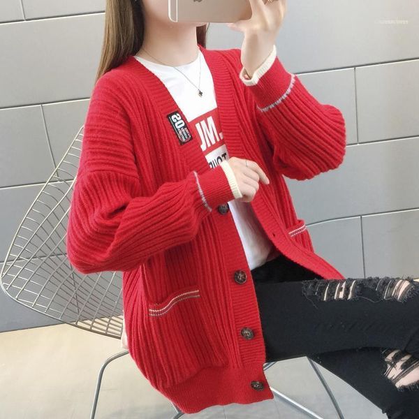 Women's Knits & Tees Female Cardigan Pink Knitted Women Buttton Up Top Long Sleeve Korean Spring 2021 Kardigan 2021401 Pph5401, White
Women's Knits & Tees Female Cardigan Pink Knitted Women Buttton Up Top Long Sleeve Korean Spring 2021 Kardigan 2021401 Pph5401, White