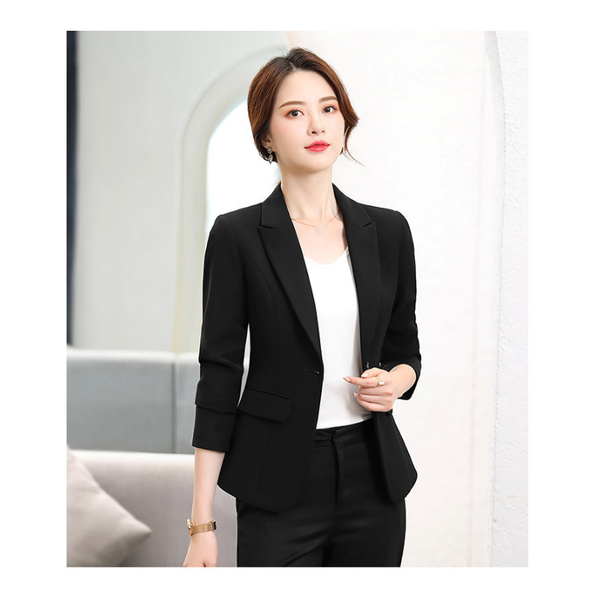 women's suits & blazers fashion long-sleeved suit jacket women silm professional wear elegant large size female work clothes, White;black
women's suits & blazers fashion long-sleeved suit jacket women silm professional wear elegant large size female work clothes, White;black