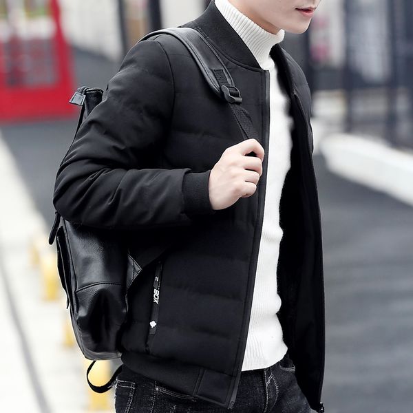 waterproof thick jacket parkas casual solid color slim cotton warm clothes collarless winter coat men 24kh, Black
waterproof thick jacket parkas casual solid color slim cotton warm clothes collarless winter coat men 24kh, Black