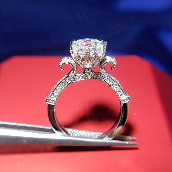 cluster rings mlkenly classic 925 sterling silver moissanite rose ring 2ct jewelry simple style anniversary for women, Golden;silver 
cluster rings mlkenly classic 925 sterling silver moissanite rose ring 2ct jewelry simple style anniversary for women, Golden;silver