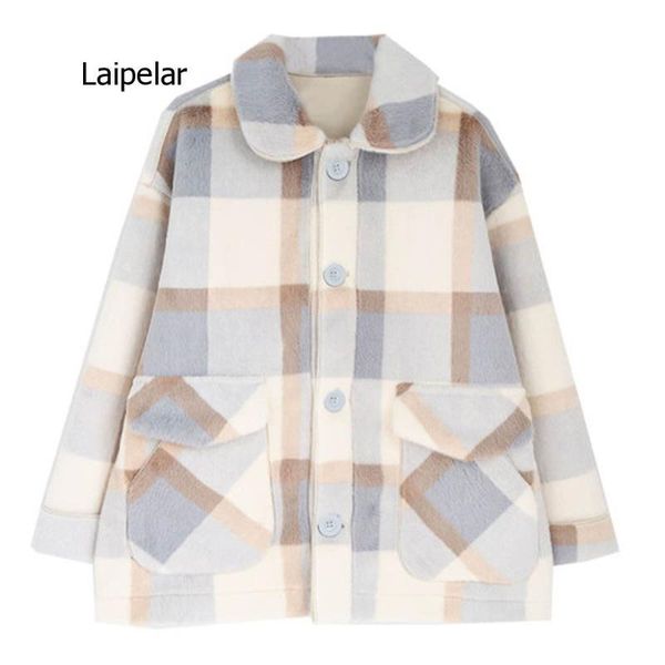 women's wool & blends winter lambswool plush plaid faux fur coat korean clothes female thick warm large size loose wild short jacket ou, Black
women's wool & blends winter lambswool plush plaid faux fur coat korean clothes female thick warm large size loose wild short jacket ou, Black