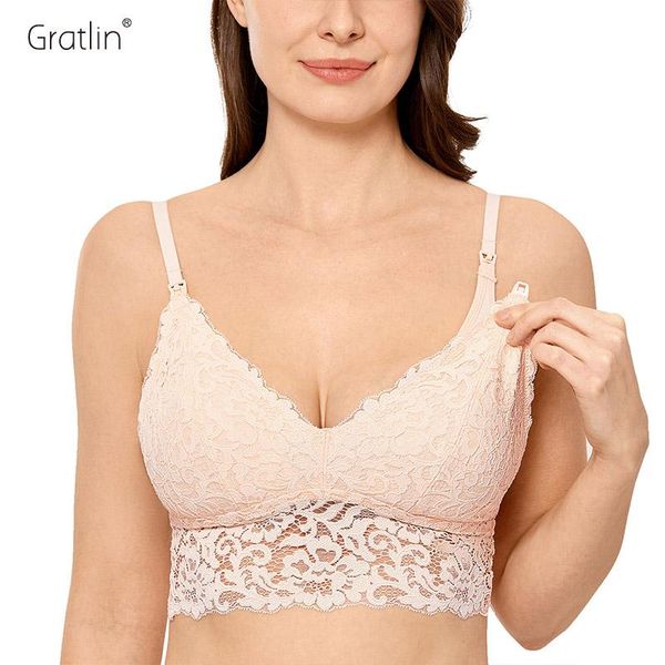 maternity intimates women's lace wirebralette comfort lightly padded nursing bra breastfeeding, White
maternity intimates women's lace wirebralette comfort lightly padded nursing bra breastfeeding, White