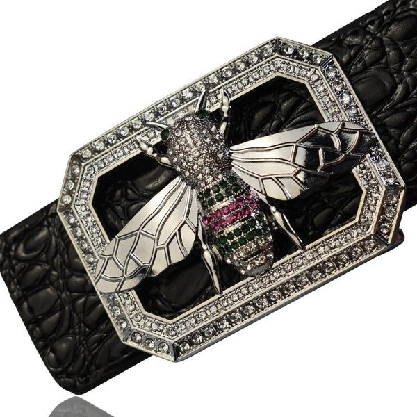 belts 2021 rhinestone bee buckle for men fashion crocodile pattern genuine leather, Black;brown
belts 2021 rhinestone bee buckle for men fashion crocodile pattern genuine leather, Black;brown