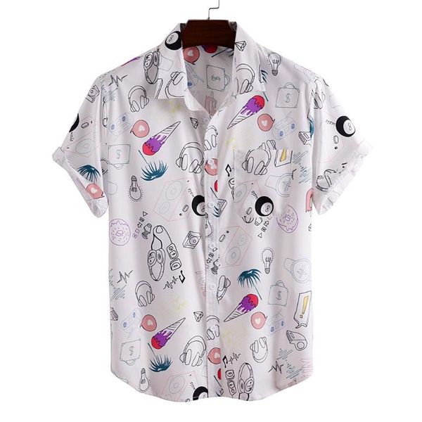 men's casual shirts men turn down collar short sleeve for button clothing 2021 beach camisas chemise homme#g36, White;black
men's casual shirts men turn down collar short sleeve for button clothing 2021 beach camisas chemise homme#g36, White;black