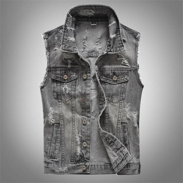 men's vests mens denim vest spring autumn vintage design male retor sleeveless jackets men ripped hole jean waistcoats clothing y, Black;white
men's vests mens denim vest spring autumn vintage design male retor sleeveless jackets men ripped hole jean waistcoats clothing y, Black;white