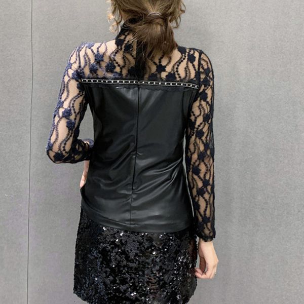 2021 spring fall european clothes t-shirt girls fashion pu patchwork mesh lace women long sleeve all match tees new t11218a vv40, White
2021 spring fall european clothes t-shirt girls fashion pu patchwork mesh lace women long sleeve all match tees new t11218a vv40, White