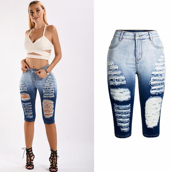 knee length blue shorts pants ripped jeans summer clothes for women denim stretch jeans plus size
knee length blue shorts pants ripped jeans summer clothes for women denim stretch jeans plus size