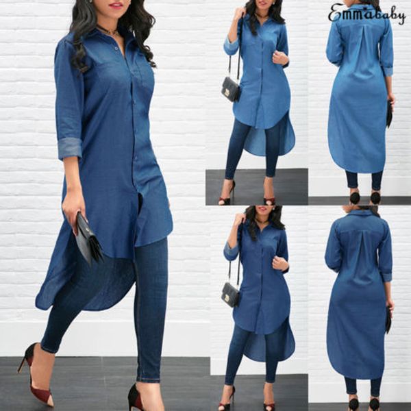 brand women ladies denim shirt blouses ladies long sleeveturn-down collar button through collar shirts xxl, White
brand women ladies denim shirt blouses ladies long sleeveturn-down collar button through collar shirts xxl, White