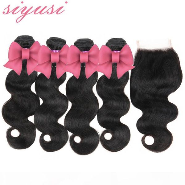body wave hair weaves lace closures with bundles human hair bundle lace closure 4 bundles of brazilian hair, Black;brown
body wave hair weaves lace closures with bundles human hair bundle lace closure 4 bundles of brazilian hair, Black;brown