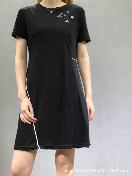 women's 2021 feijia loose casual dress, Black;gray
