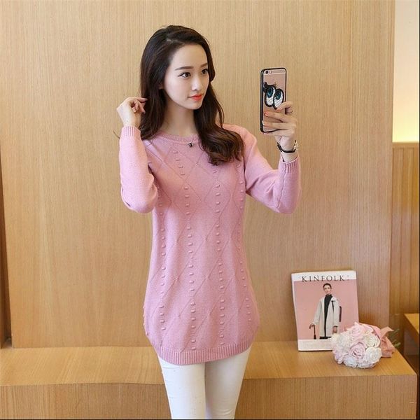 2021 autumn new korean women loose knit sweater long shirt thin o neck stitching pullover winter bottom for womens, White;black
2021 autumn new korean women loose knit sweater long shirt thin o neck stitching pullover winter bottom for womens, White;black