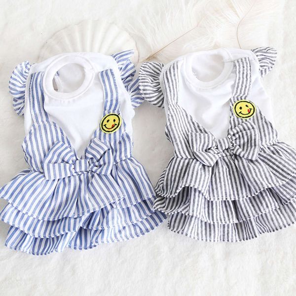 ysgj spring and summer pet clothing smile face strap cake skirt dog new clothing stripe skirt
ysgj spring and summer pet clothing smile face strap cake skirt dog new clothing stripe skirt