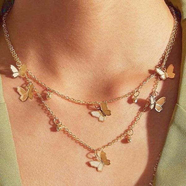 pendant necklaces fashion choker lovely golden plated butterfly pendants woman girl necklace layered charm boho beach jewelry gift, Silver
pendant necklaces fashion choker lovely golden plated butterfly pendants woman girl necklace layered charm boho beach jewelry gift, Silver