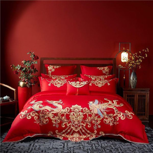 bedding sets chinese traditional red wedding 4/6/9/10pcs luxury dragon phoenix embroidery duvet cover set bed sheet and pillowcases
bedding sets chinese traditional red wedding 4/6/9/10pcs luxury dragon phoenix embroidery duvet cover set bed sheet and pillowcases