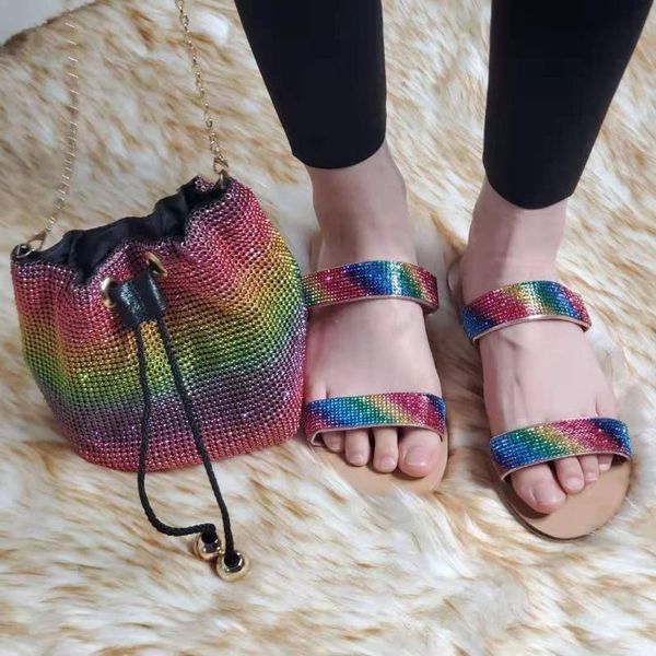 rhinestone rainbow slides and purse set flat bling summer women's slippers sapatos das mulheres chanclas mujer klapki kapcie, Black
rhinestone rainbow slides and purse set flat bling summer women's slippers sapatos das mulheres chanclas mujer klapki kapcie, Black