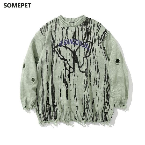 autumn winter sweater mens hip hop streetwear knitted harajuku cotton sweater vintage butterfly print pullover woman sweaters, White;black
autumn winter sweater mens hip hop streetwear knitted harajuku cotton sweater vintage butterfly print pullover woman sweaters, White;black