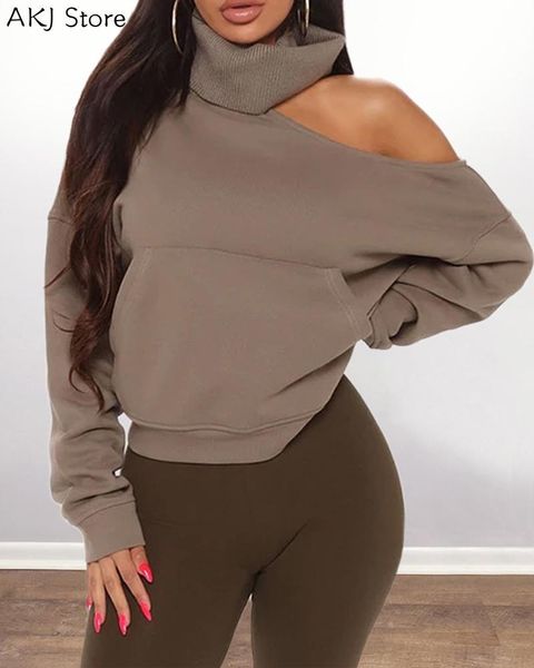 women's hoodies & sweatshirts women autumn solid cold shoulder pocket design sweatshirt high neck chic hollow out warm, Black
women's hoodies & sweatshirts women autumn solid cold shoulder pocket design sweatshirt high neck chic hollow out warm, Black