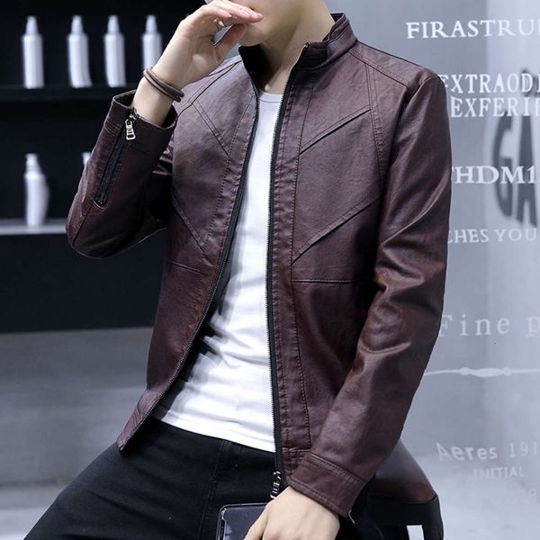 2020 spring and autumn new korean men's fashion trend sports leisure stand collar long sleeve leather coat, Black
2020 spring and autumn new korean men's fashion trend sports leisure stand collar long sleeve leather coat, Black