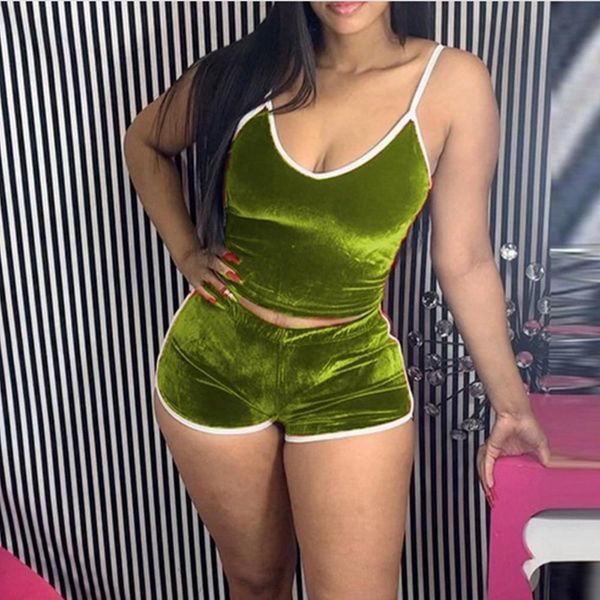 2pcs sets women velvet cropped sleeveless deep v neck crop high waist elastic underwear pajama sets, Gray
2pcs sets women velvet cropped sleeveless deep v neck crop high waist elastic underwear pajama sets, Gray