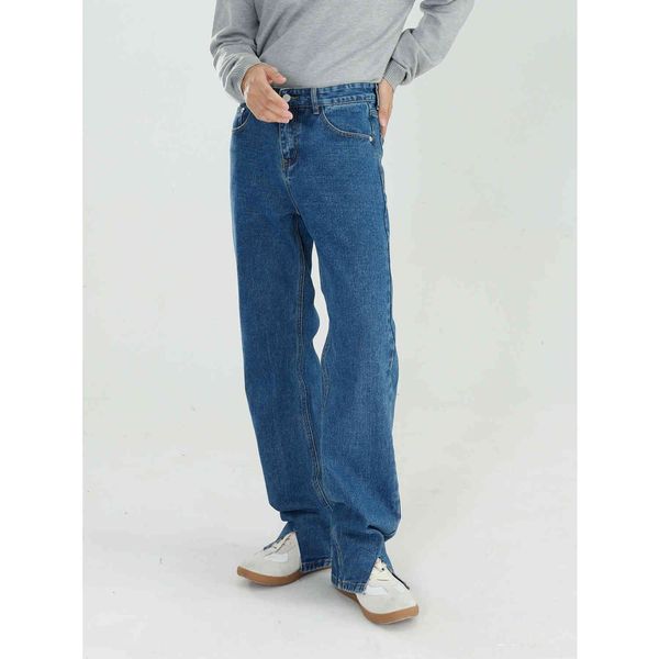 men's jeans men vintage slit hem loose casual basic style straight trousers male women couple streetwear hip hop denim pant idcc, Blue
men's jeans men vintage slit hem loose casual basic style straight trousers male women couple streetwear hip hop denim pant idcc, Blue
