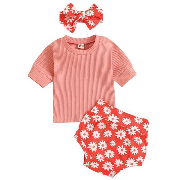 clothing sets girls' solid color pit striped and small daisy print shorts suit kids infant cute set for outdoor party, White
clothing sets girls' solid color pit striped and small daisy print shorts suit kids infant cute set for outdoor party, White