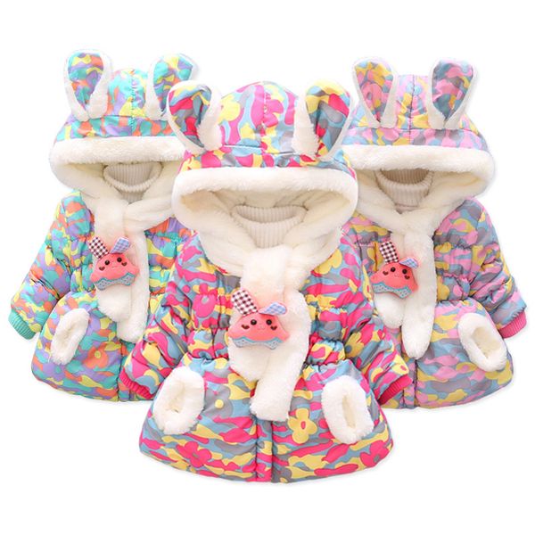 girls new fashion 3 colors winter christmas party coats scarf warm baby cute rabbit ears hooded camouflage jacket infant outwear, Camo
girls new fashion 3 colors winter christmas party coats scarf warm baby cute rabbit ears hooded camouflage jacket infant outwear, Camo