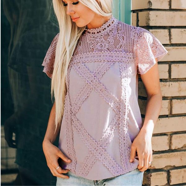 2021 summer new women cotton short sleeve o neck blouse lace hollow out patchwork casual loose white blue shirt female
2021 summer new women cotton short sleeve o neck blouse lace hollow out patchwork casual loose white blue shirt female