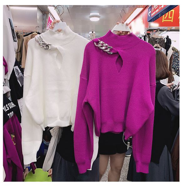 female hollow shirt 2020 autumn and elegant winter high collar loose long sleeve all-matching sweater mesh short ofvm, White;black
female hollow shirt 2020 autumn and elegant winter high collar loose long sleeve all-matching sweater mesh short ofvm, White;black