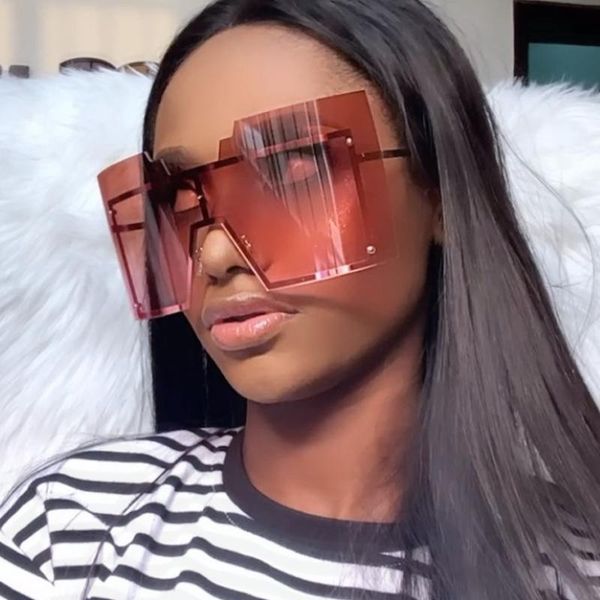 sunglasses unique super big one piece oversized square for women vintage alloy rimless gradient sun glasses men cool party shade, White;black
sunglasses unique super big one piece oversized square for women vintage alloy rimless gradient sun glasses men cool party shade, White;black