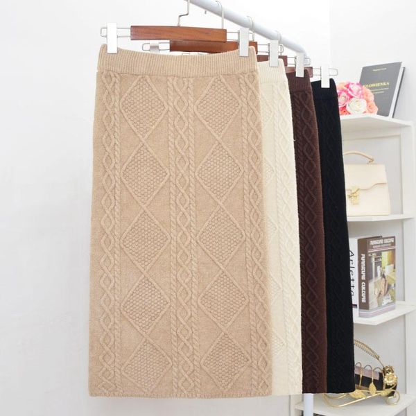 skirts autumn winter cashere blend warm twist pattern knit mid calf pencil vintage solid lozenge knitted slim long, Black
skirts autumn winter cashere blend warm twist pattern knit mid calf pencil vintage solid lozenge knitted slim long, Black