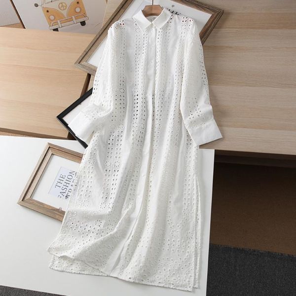 casual dresses 2021 spring summer women white hollow shirt midi dress chic embroidery long sleeve beach ladies vestidos, Black;gray
casual dresses 2021 spring summer women white hollow shirt midi dress chic embroidery long sleeve beach ladies vestidos, Black;gray