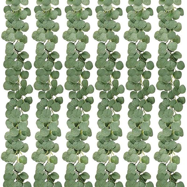 decorative flowers & wreaths 6pcs 35.4ft artificial eucalyptus garland faux silk silver dollar greenery leaves vines for wedding home 
decorative flowers & wreaths 6pcs 35.4ft artificial eucalyptus garland faux silk silver dollar greenery leaves vines for wedding home