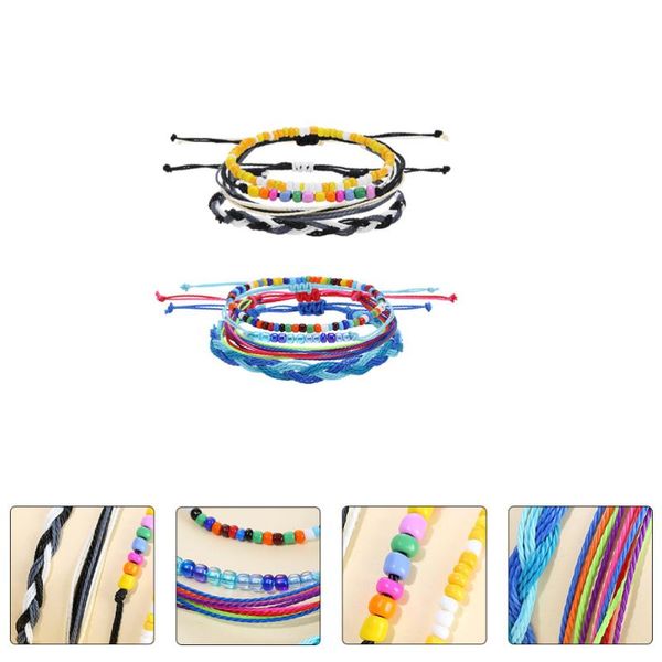 charm bracelets 2 sets of wax thread beads design fashion woven, Golden;silver
charm bracelets 2 sets of wax thread beads design fashion woven, Golden;silver