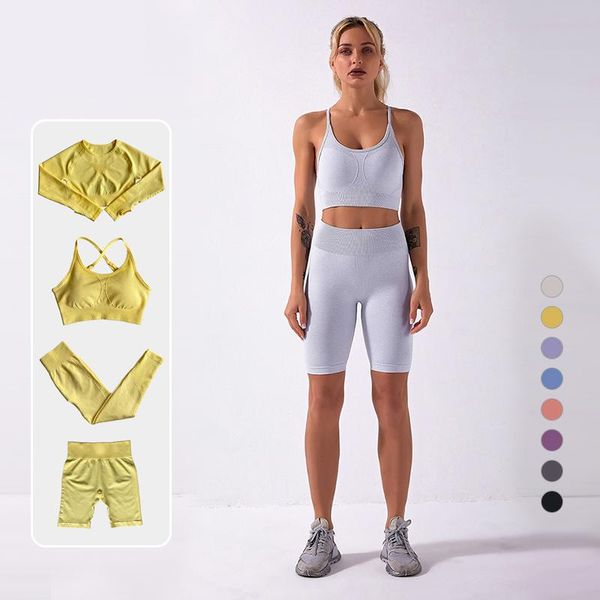 yoga outfit gym clothing seamless leggings women set workout running cloth athletic wear fitness bra long sleeve crop sport suit
yoga outfit gym clothing seamless leggings women set workout running cloth athletic wear fitness bra long sleeve crop sport suit