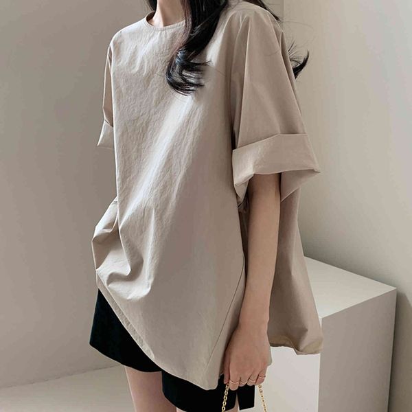 women's polos women plain loose blouse summer thin casual korea style fashion medium-long 3/4 sleeve shirt t-shirt woman clothes l9ln, White
women's polos women plain loose blouse summer thin casual korea style fashion medium-long 3/4 sleeve shirt t-shirt woman clothes l9ln, White