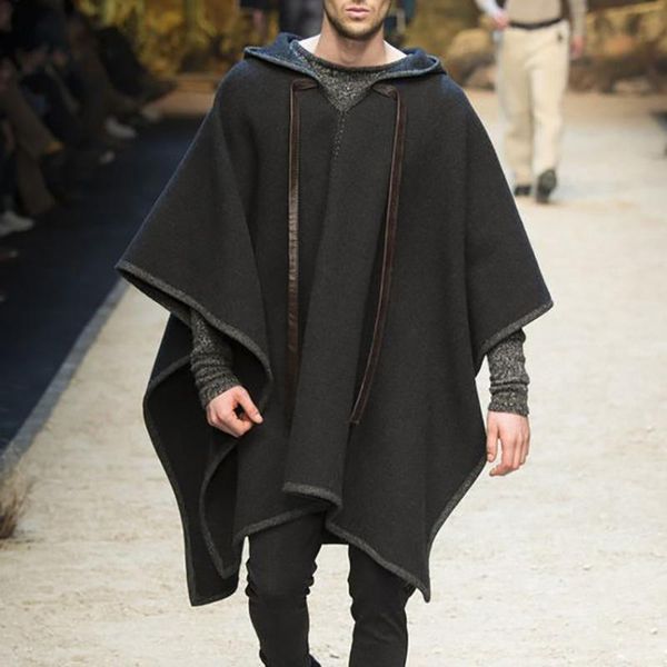 men's wool & blends cloak shawl pullover cape woolen head jacket hooded sweatshirt black fashion long sleeve coat
men's wool & blends cloak shawl pullover cape woolen head jacket hooded sweatshirt black fashion long sleeve coat